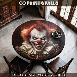 A crazy killer clown is hunting you down! tissue paper