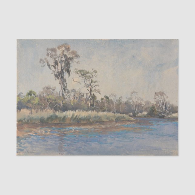 A Creek at Wilmington NC Decoupage Paper (Front)