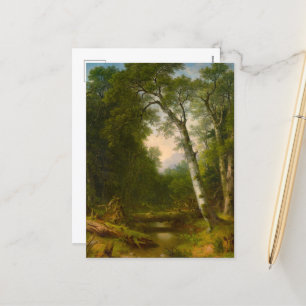 A Creek in the Woods by Asher Brown Durand Holiday Postcard
