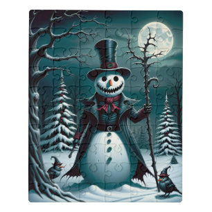 A Creepy Snowman Jigsaw Puzzle