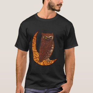 A Crescent Moon Owl  T-Shirt