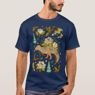 A Cretaceous Christmas Tyrannosaurus Holiday Dinos T-Shirt