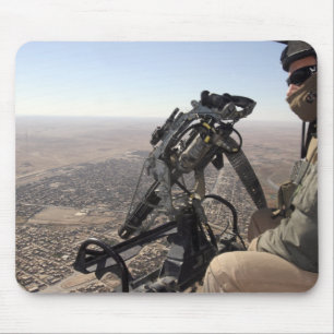 A crew chief looks for suspicious activity mouse mat