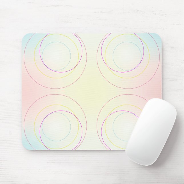 A Crop of Circles Mouse Mat (With Mouse)