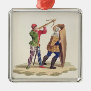 A Cross-bowman and his Paviser, 1433, from 'Ancien Metal Tree Decoration