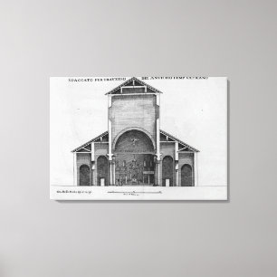 A Cross-Section of the old Vatican church Canvas Print