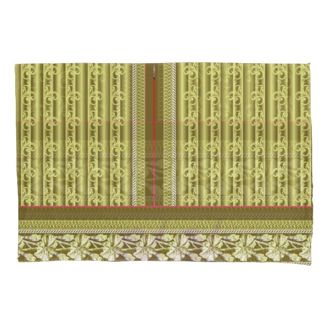  a cross stitch pattern of a vase with flowers pillowcase (Front)