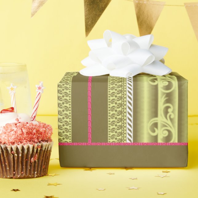  a cross stitch pattern of a vase with flowers wrapping paper (Birthday Party)