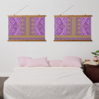 a cross stitch pattern with a purple and yellow b