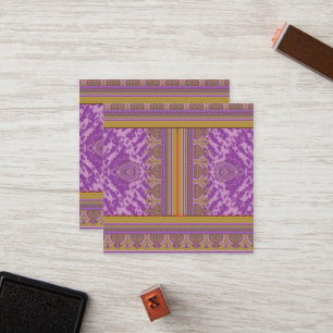 a cross stitch pattern with a purple and yellow ba loyalty card
