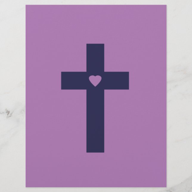 A cross with heart  flyer (Front)