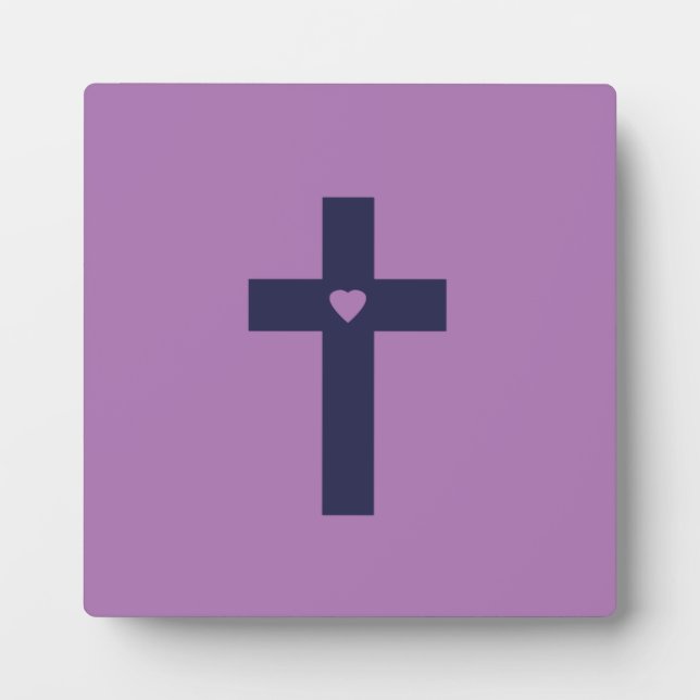 A cross with heart  plaque (Front)