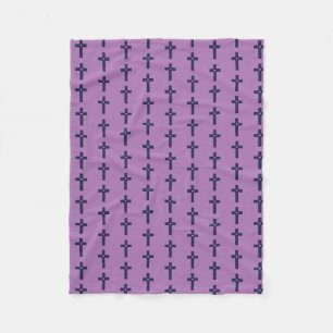 A Cross With Heart Sacred Love Art Fleece Blanket