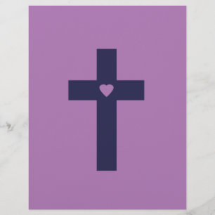 A Cross With Heart Sacred Love Art Flyer