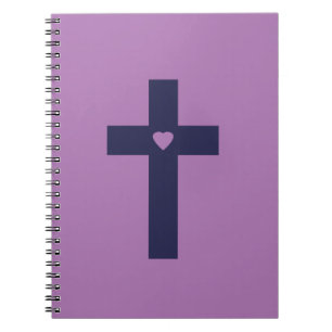 A Cross With Heart Sacred Love Art Notebook