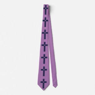 A Cross With Heart Sacred Love Art Tie