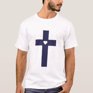 A cross with heart  T-Shirt