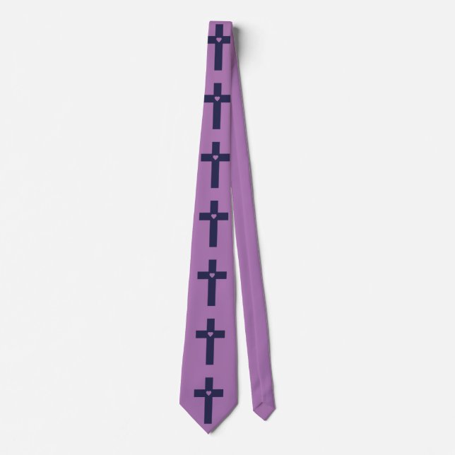 A cross with heart  tie (Front)