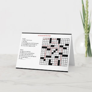 A Crossword for Dad Card