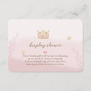 'A Crown For Princess" Pastel Shade Display Shower Enclosure Card