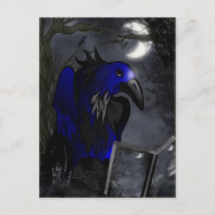 A Crow's Story Gothic Folk Art Postcard