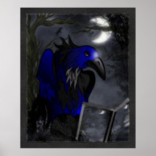 A Crow's Story Gothic Folk Art Poster
