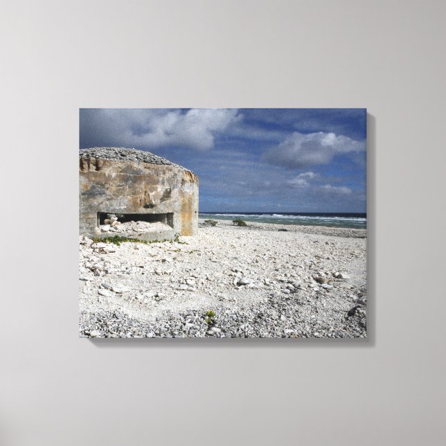 A crumbling bunker canvas print (Front)
