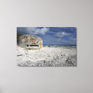 A crumbling bunker canvas print