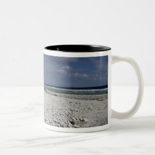 A crumbling bunker Two-Tone coffee mug