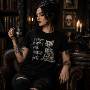 A Crypt is Not a Home Without a Cat Tri-Blend Shirt