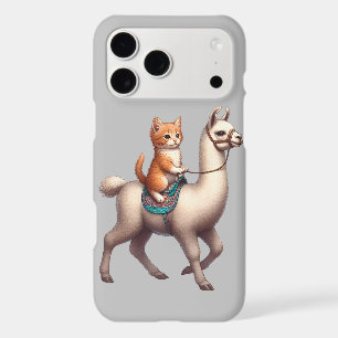 A Cuddly Kitten Riding Fluffy Llama, Cat and Llama