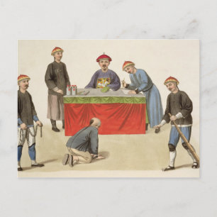 A Culprit before a Magistrate, plate 1 from 'The P Postcard