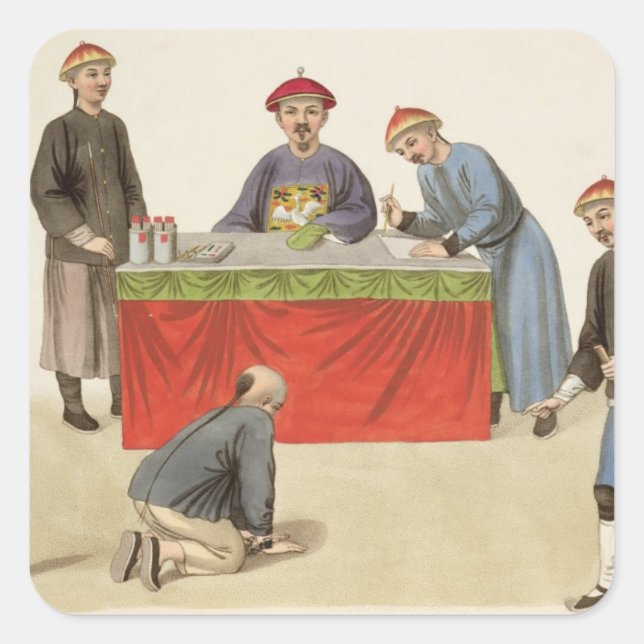 A Culprit before a Magistrate, plate 1 from 'The P Square Sticker (Front)
