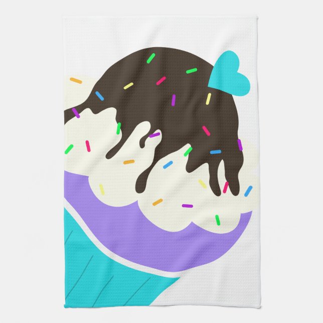 A Cup Full of Sweetness Tea Towel (Vertical)