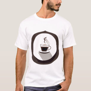 A Cup of Americano in a Circle T-Shirt