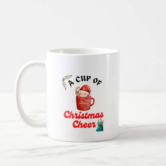 A Cup of Christmas Cheer with Santa's Bag (Left)