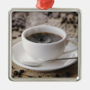 A cup of coffee metal tree decoration