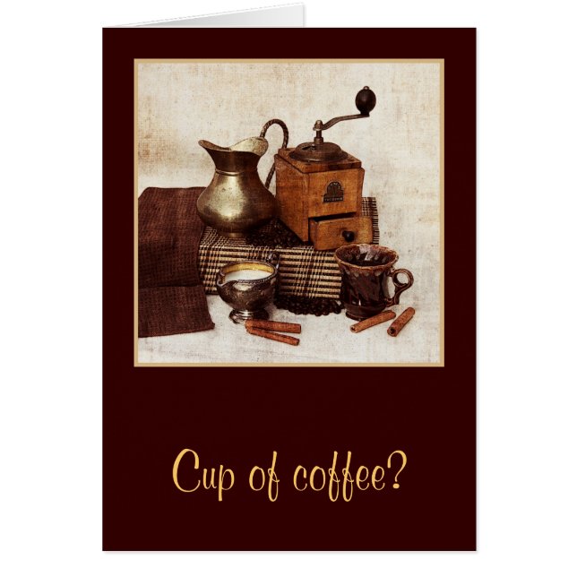 A cup of coffee - still life with coffee mill (Front)