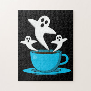 A Cup of Ghost Smoking Coffee Jigsaw Puzzle