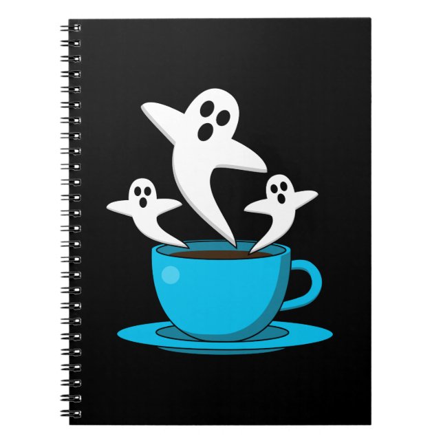 A Cup of Ghost Smoking Coffee Notebook (Front)