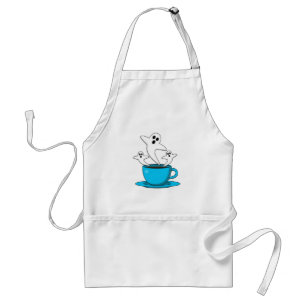 A Cup of Ghost Smoking Coffee Standard Apron