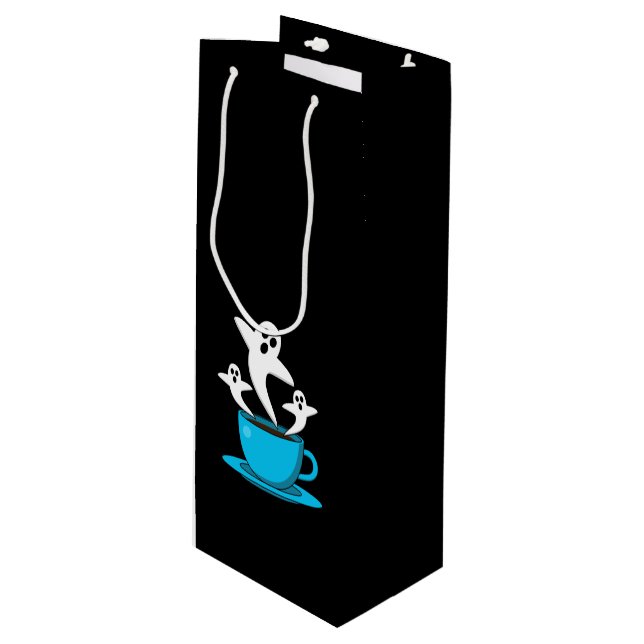 A Cup of Ghost Smoking Coffee Wine Gift Bag (Front Angled)