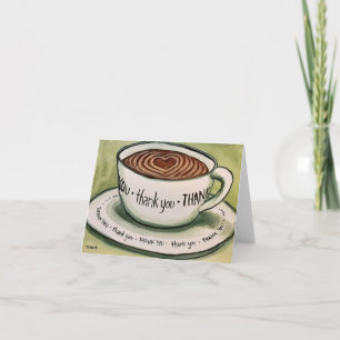 A Cup Of Gratitude Folded Thank You Card