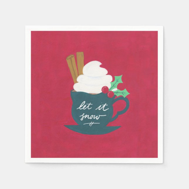 A Cup of Let It Snow Napkin (Front)