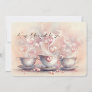A Cup of Love Card Flat Greeting Card