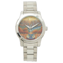 A cup of morning coffee overlooking the big city.