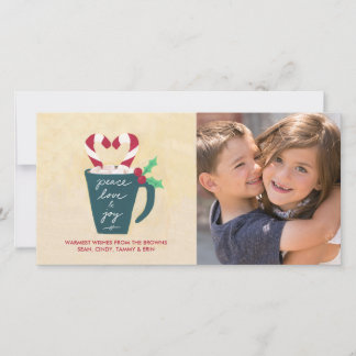 A Cup of Peace, Love and Joy Photo Card