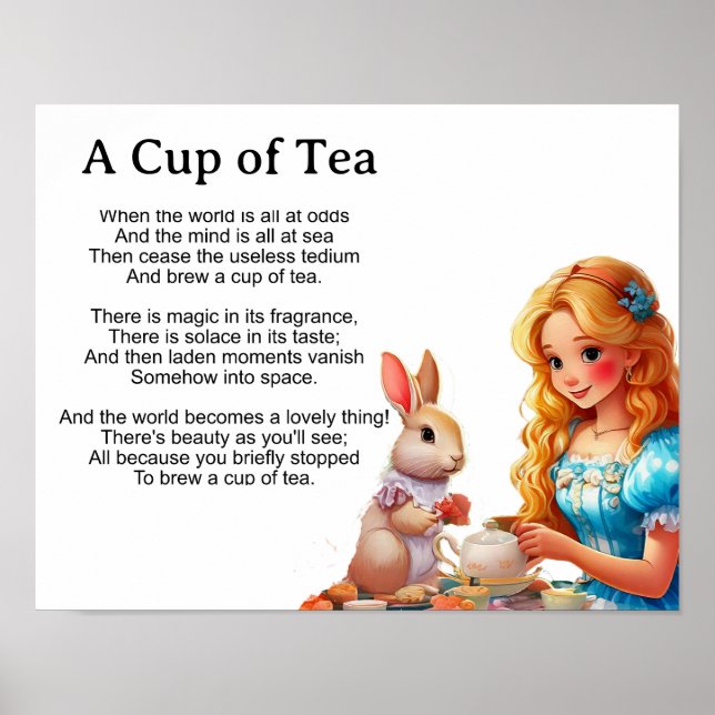 A cup of tea- poster (Front)