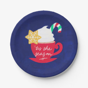 A Cup of 'Tis The Season Paper Plate