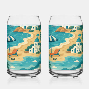 A cup reminiscent of the Greek seaside Can Glass